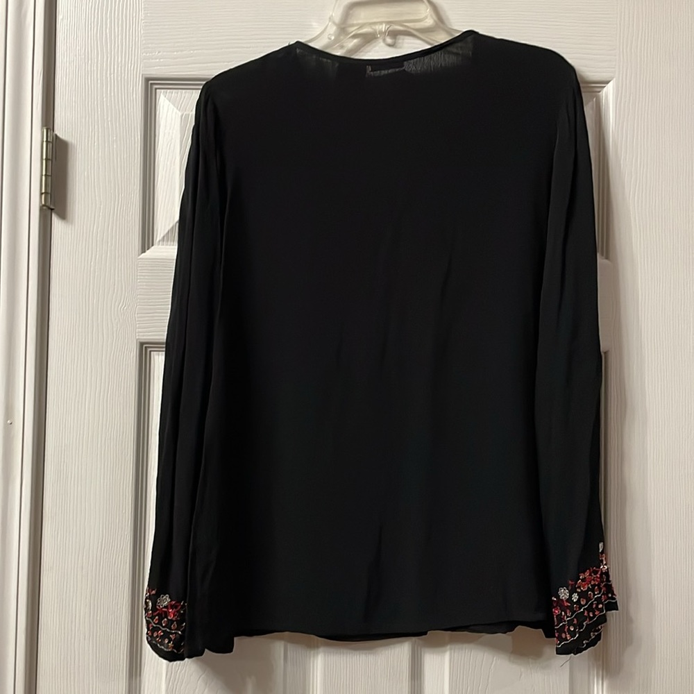 White Stag bead embellished blouse - Sz L - Picture 4 of 5